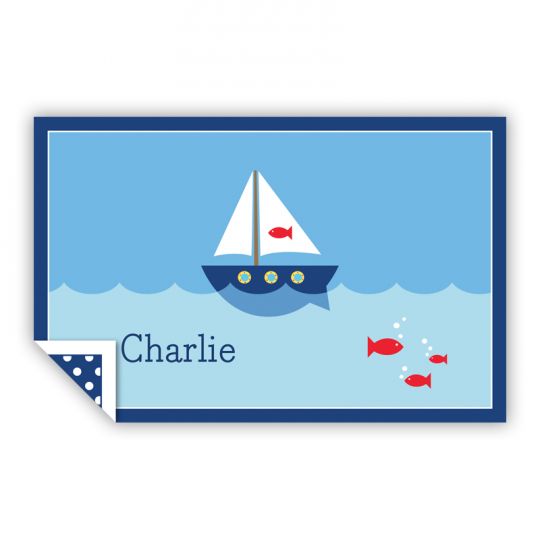 Sailboat Personalized Kids Notecards