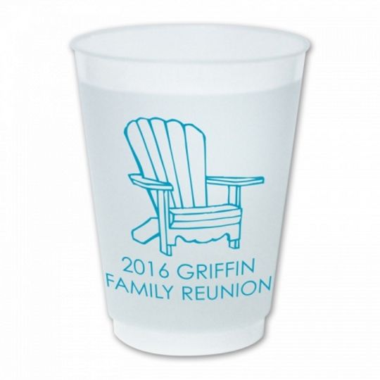 Frost-flex Personalized Party Cups, Black & Gold Shatterproof