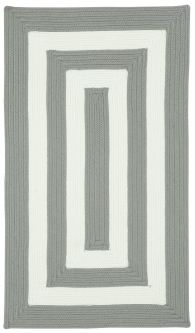 Taupe & White Cabana Concentric Stripes Indoor/Outdoor Rug