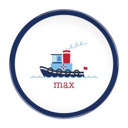 Tug Boat Melamine Plate by Boatman Geller