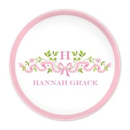 Ribbon Pink Plate by Boatman Geller