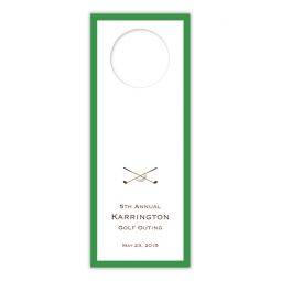 Green Border with Golf Icon Wine Tags