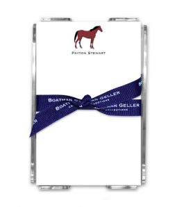 Horse Note Sheets in Acrylic Holder