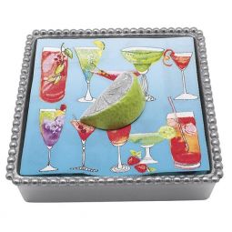 Mariposa Green Lime Cocktail Napkin Box