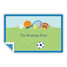 Sports Blue Laminated Placemat by Boatman Geller