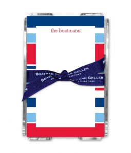 Espadrille Nautical Note Sheets in Acrylic Holder