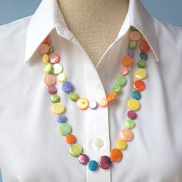 Multi Color Mother of Pearl Necklace 50"