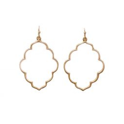 Quatrefoil Dangle Earrings - Gold