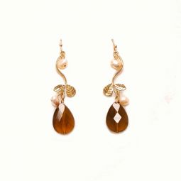 Branch & Leaf Earrings - Tortoise