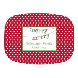 Merry Merry Melamine Platter by Boatman Geller