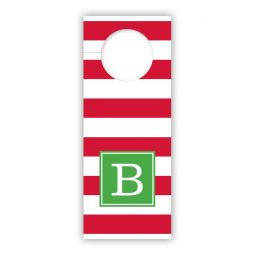 Awning Stripe Red Bottle Tags