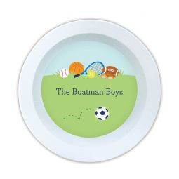 Sports Blue Melamine Bowl by Boatman Geller