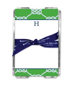 Nautical Knot Kelly Note Sheets in Acrylic Holder