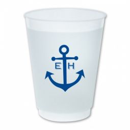 Anchor Monogram Reusable Frost Flex Cups