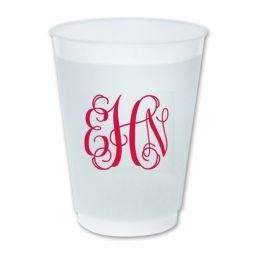 Script Monogram Reusable Frost Flex Cups