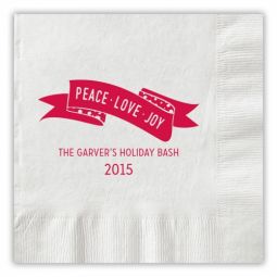 Peace Ribbon Cocktail Napkins