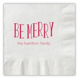 Be Merry Cocktail Napkins