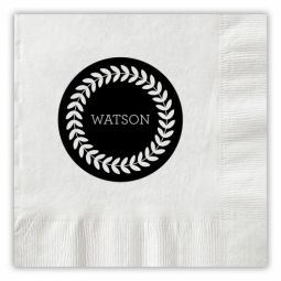 Reverse Wreath Cocktail Napkins