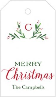 Merry Monogram Hanging Gift Tags