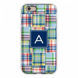 Madras Patch Blue Cell Phone Case