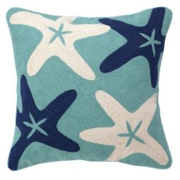 Starfish Crewel Pillow