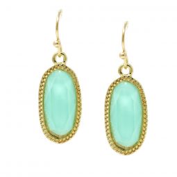 Mint Oval Dangle Earrings