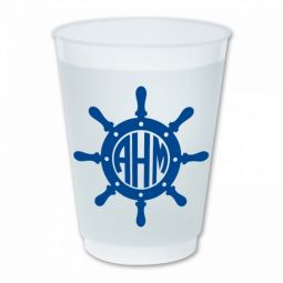 Monogram Ship's Wheel Reusable Frost Flex Cups