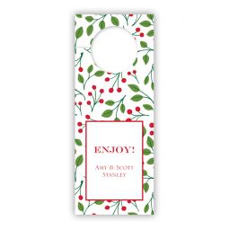 Christmas Berry Red Bottle Tags