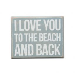 Love You to the Beach and Back Box Sign