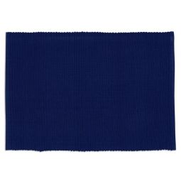 Navy Ribbed Placemats Set 4