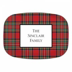 Tartan Plaid Melamine Platter by Boatman Geller