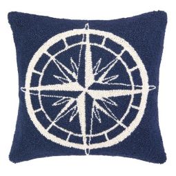 Compass Wool Hooked Pillow