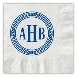 Greek Monogram Cocktail Napkins