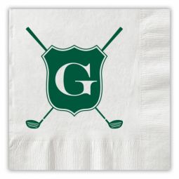 Golfer's Crest Cocktail Napkins