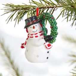 Snowman with Wreath Ornament