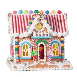 Candy Lighted Gingerbread House