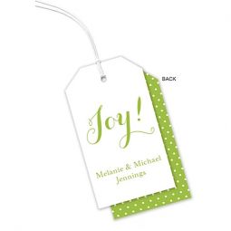 Joy Green Hanging Gift Tag