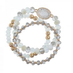 Crystal Druzy Bracelet Trio