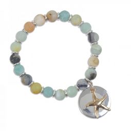 Stone & Starfish Stretch Bracelet