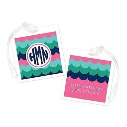 Colorful Scallop Bag Tags Set 2