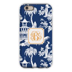 Pagoda Garden Navy Cell Phone Case