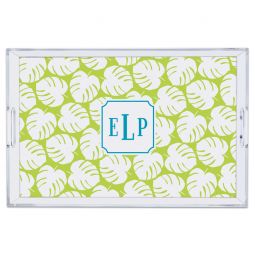 Palm Lime Large Lucite Tray