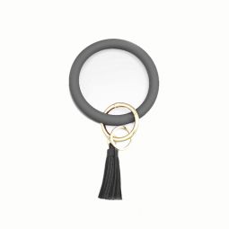 Tassel Bracelet Key Ring - Black