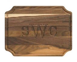 Scalloped Edge Walnut Rectangular Cutting Board - Assorted Sizes