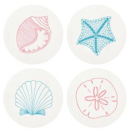 Beach Letterpress Coasters