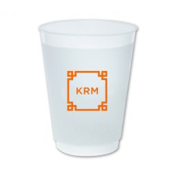 Corner Key Monogram Frost Flex Cups - Set of 50