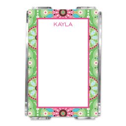 Boho Note Sheets in Acrylic Holder