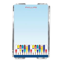 Colorful Oars Note Sheets in Acrylic Holder