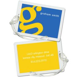 Sunshine on Ocean Initial Luggage/ID Tags Set 4