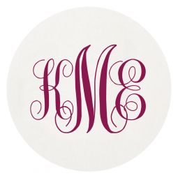 Script Monogram Letterpress Coasters M2